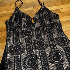 Lulu's Black Lace Dress